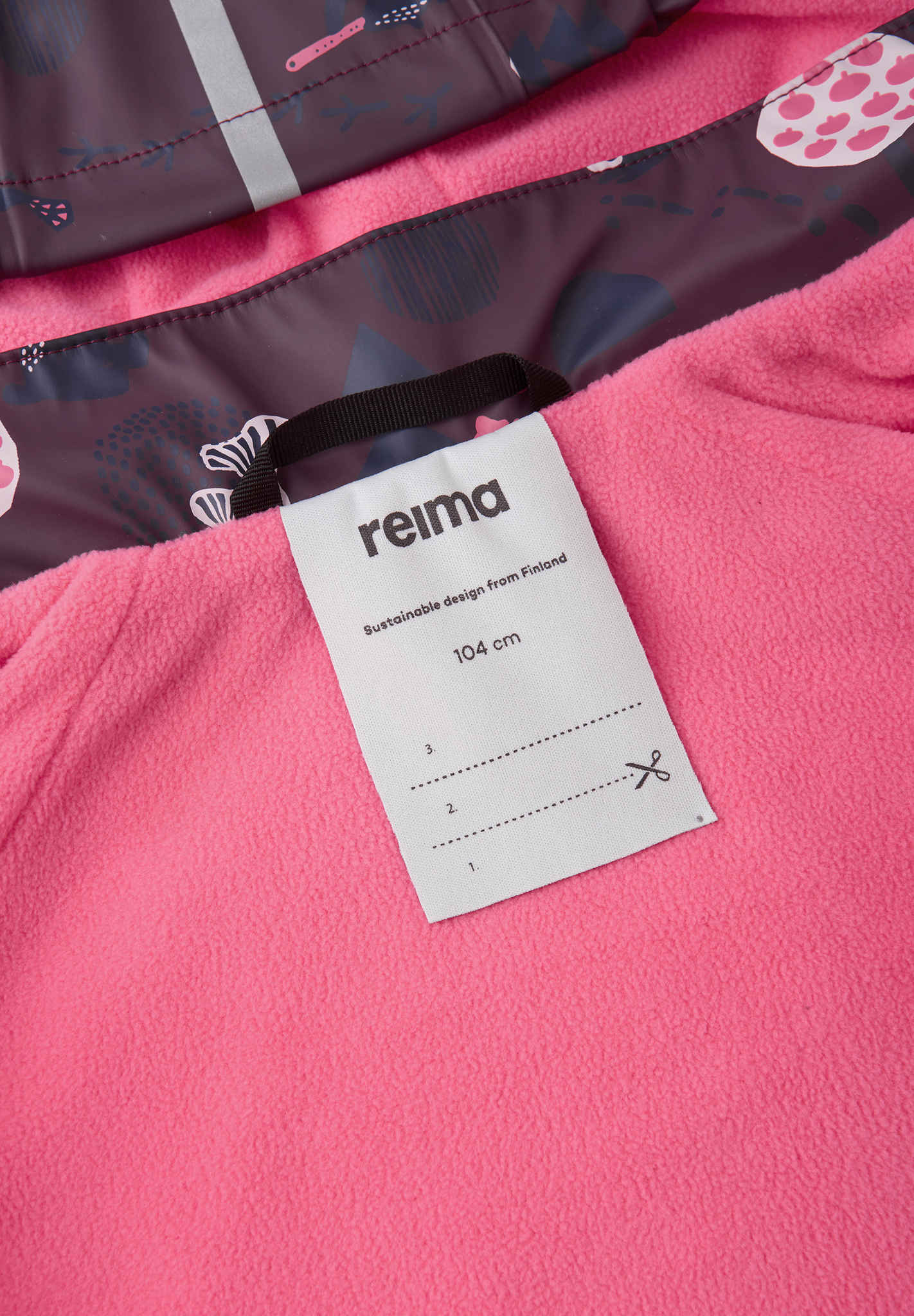 Kids' raincoat with fleece lining Koski