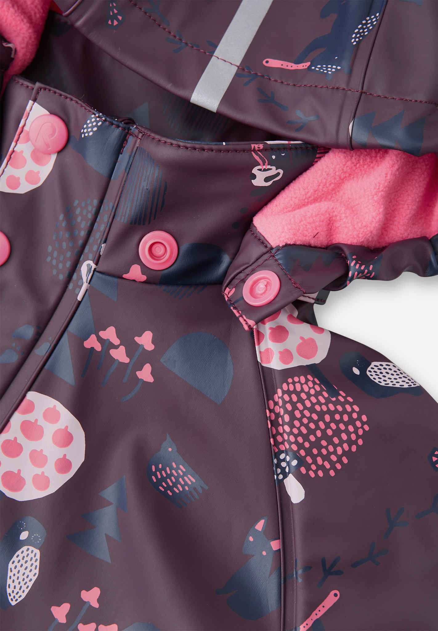Kids' raincoat with fleece lining Koski