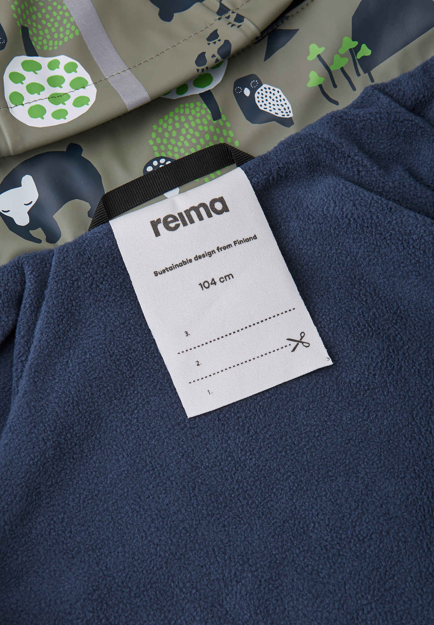 Kids' raincoat with fleece lining Koski