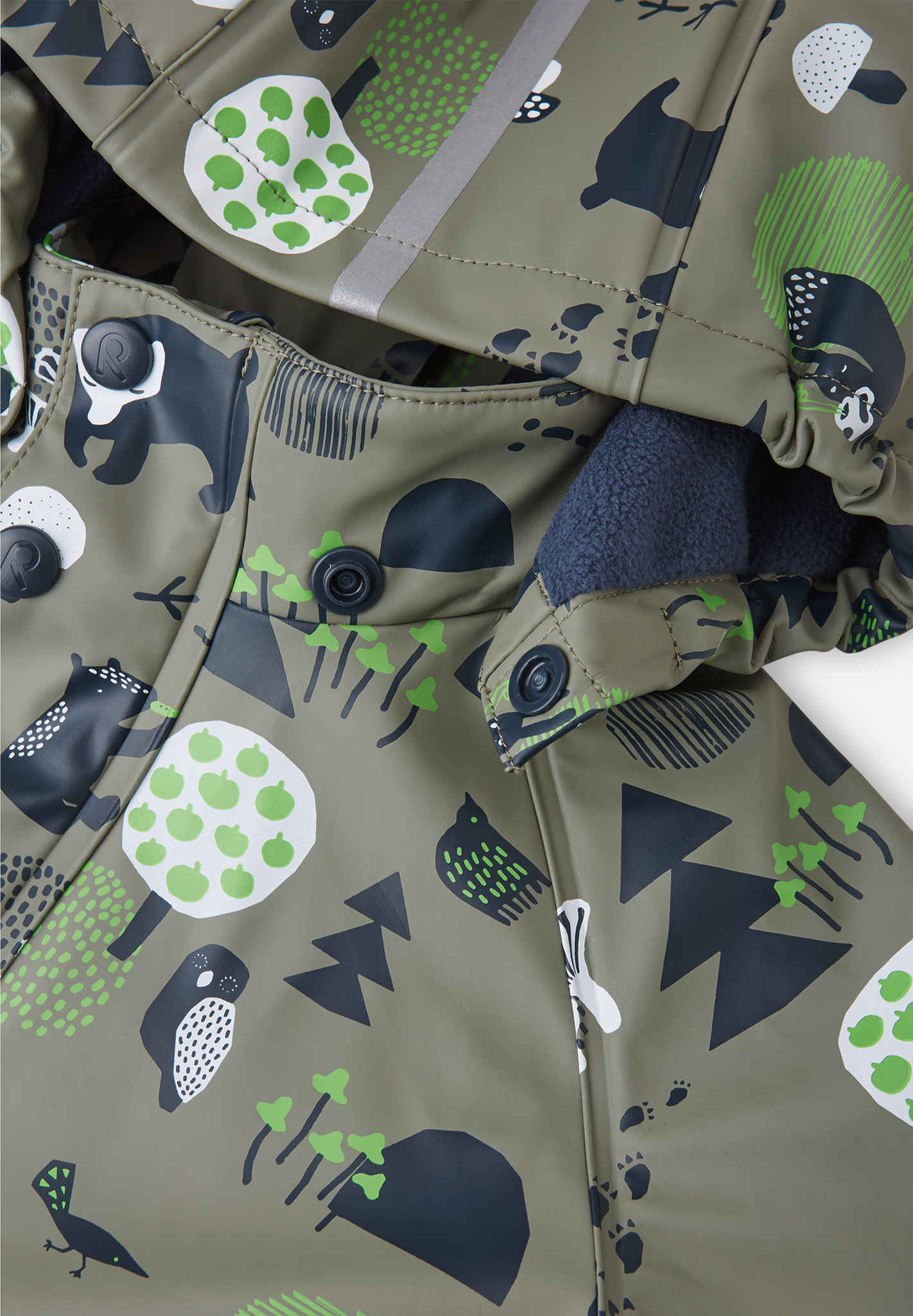Kids' raincoat with fleece lining Koski
